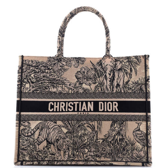 Christian Dior Large Book Tote Embroidered Canvas - Picture 1 of 6